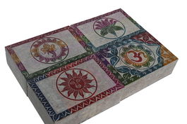 DKD Home Decor Joyero Indio Multicolor 10 x 5 x 15 cm (Set de 4 Unidades)