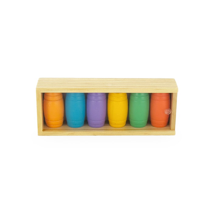 DEQUBE Accesorios Parchís Madera 6 Jugadores D00334 con Fichas y Dados, Idioma Español, +5 Años, Materiales Ecológicos