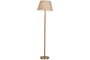 DKD Home Decor Lámpara de Pie de Latón y Ratán Natural