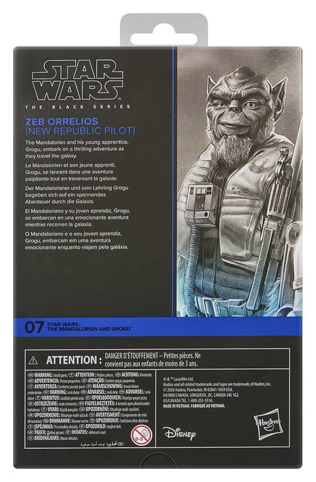 Hasbro Star Wars The Black Series Zeb Orrelios New Republic Pilot 15cm