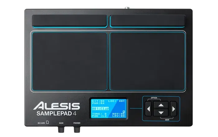 ALESIS SamplePad4 Instrumento de Muestreo y Percusión de 4 Pads con Biblioteca Integrada y Salida USB-MIDI ALESIS SamplePad4 Instrumento de Muestreo y Percusión de 4 Pads con Biblioteca Integrada y Salida USB-MIDI