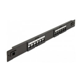 DeLOCK Panel de conexión Keystone de 19″ 12 puertos sin herramientas