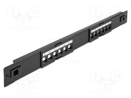 DeLOCK Patch Panel Keystone de 12 puertos, 19 pulgadas, 1U