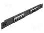 DeLOCK Patch Panel Keystone de 12 puertos, 19 pulgadas, 1U