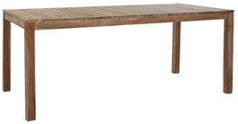 DKD Home Decor Mesa Comedor Terraza Y Jardin Marron 180 x 90 x 75 cm Teca