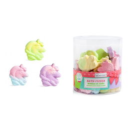 Idc Bomba de Baño Unicornio Relajante para Piel Hidratada y Suave, Aroma y Color Variados