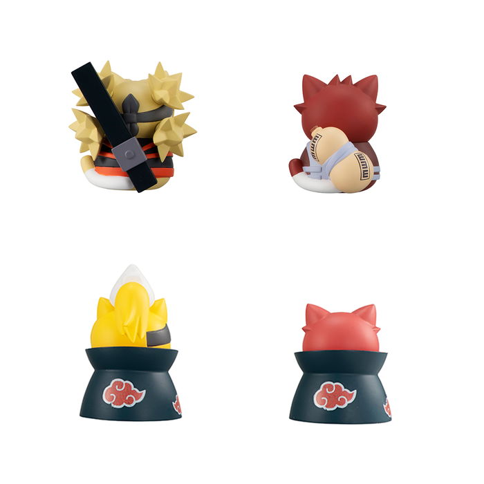 Megahouse Naruto Shippuden NyAruto! Battle vs Akatsuki - Set de 8 Figuras Coleccionables de 3 cm