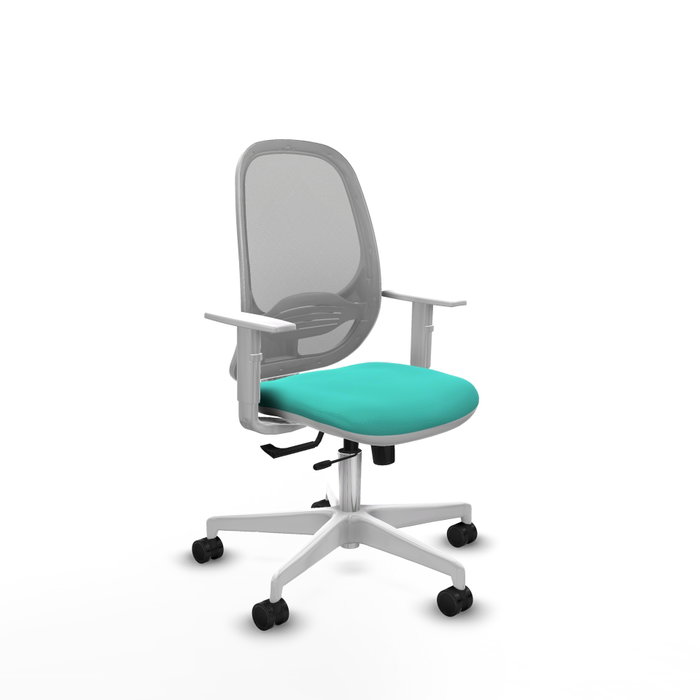 PIQUERAS Y CRESPO Silla de oficina Cilanco con mecanismo Sincro/Traslack Turquesa y Gris PIQUERAS Y CRESPO Silla de oficina Cilanco con mecanismo Sincro/Traslack Turquesa y Gris