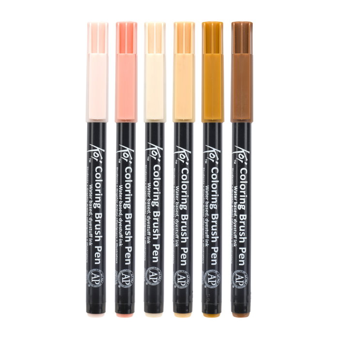 Sakura Koi Coloring Brush Pen set Portrait | 6 colores