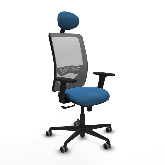 PIQUERAS Y CRESPO Silla de oficina Zulema con mecanismo Sincro, Azul claro y Gris PIQUERAS Y CRESPO Silla de oficina Zulema con mecanismo Sincro, Azul claro y Gris