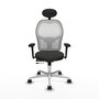 PIQUERAS Y CRESPO Silla de oficina Jorquera con mecanismo Sincro/Traslack Negro y Blanco