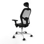 PIQUERAS Y CRESPO Silla de oficina Jorquera con mecanismo Sincro/Traslack Negro y Blanco
