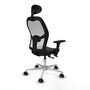 PIQUERAS Y CRESPO Silla de oficina Jorquera con mecanismo Sincro/Traslack Negro y Blanco