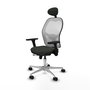 PIQUERAS Y CRESPO Silla de oficina Jorquera con mecanismo Sincro/Traslack Negro y Blanco