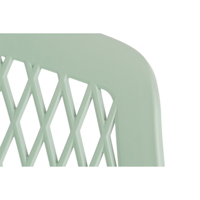 DKD Home Decor Silla PP Metal Verde