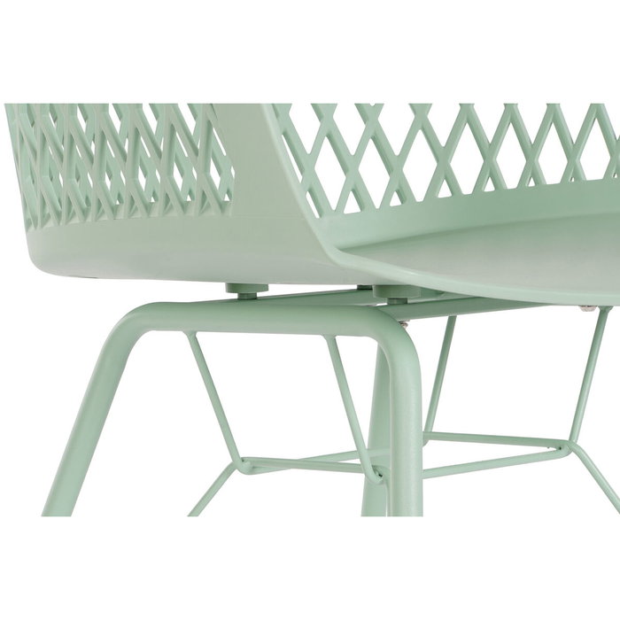 DKD Home Decor Silla PP Metal Verde