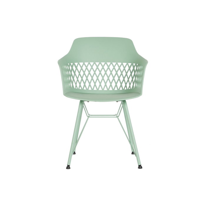 DKD Home Decor Silla PP Metal Verde