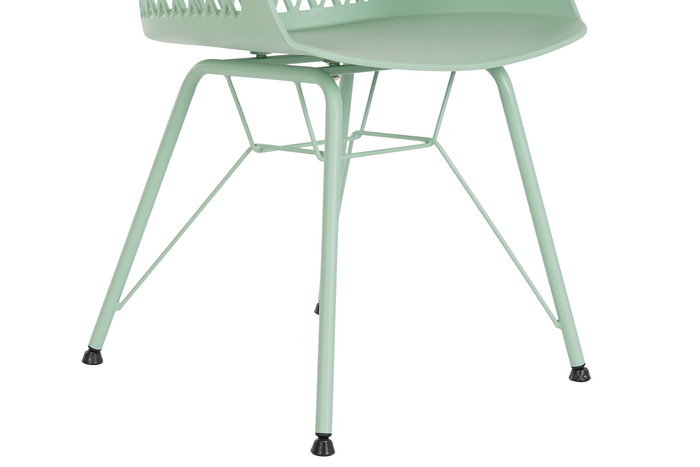 DKD Home Decor Silla Shenglong 3 Scandi Urban Verde PP Metal 57x57x80.5 cm