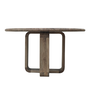 DKD Home Decor Mesa Redonda de Comedor en Teca Reciclada