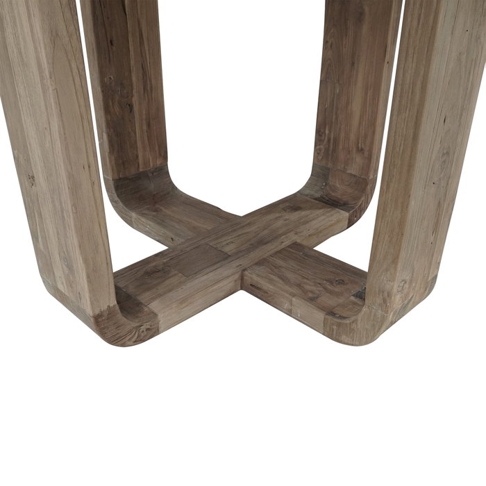 DKD Home Decor Mesa Redonda de Comedor en Teca Reciclada DKD Home Decor Mesa Redonda de Comedor en Teca Reciclada