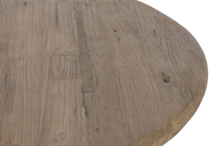 DKD Home Decor Mesa Redonda de Comedor en Teca Reciclada DKD Home Decor Mesa Redonda de Comedor en Teca Reciclada