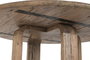 DKD Home Decor Mesa Redonda de Comedor en Teca Reciclada