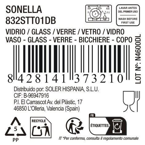 La Mediterranea Vaso Sonella 270cc Transparente