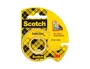 Scotch Cinta Adhesiva de Doble Cara 136-D, 6.3 m x 12 mm, Transparente, Portarrollo