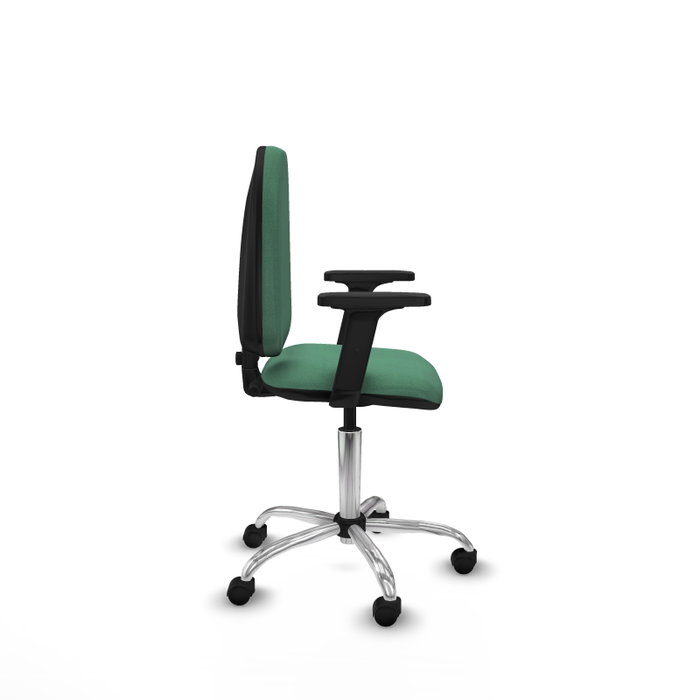 PIQUERAS Y CRESPO Silla de oficina Aýna Verde esmeralda con brazos 2D
