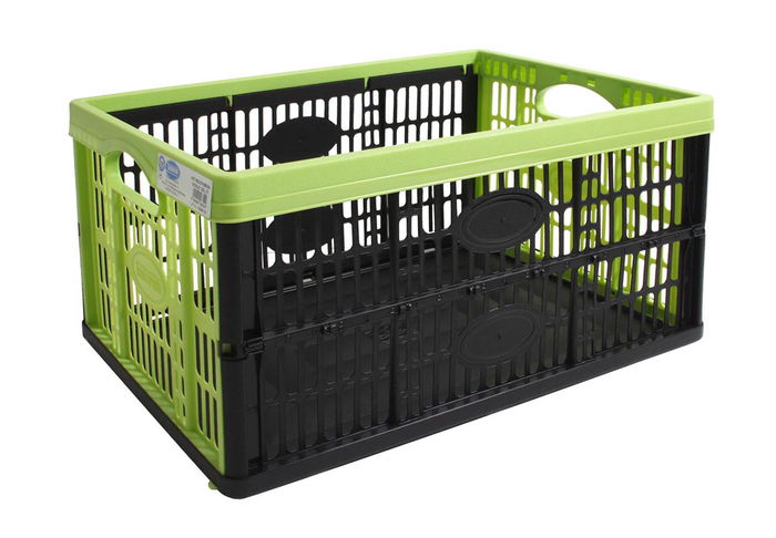 Tontarelli Caja Plegable 32L - 47.5 cm x 35 cm x 23.6 cm Verde/Negro Voila (10 Unidades)