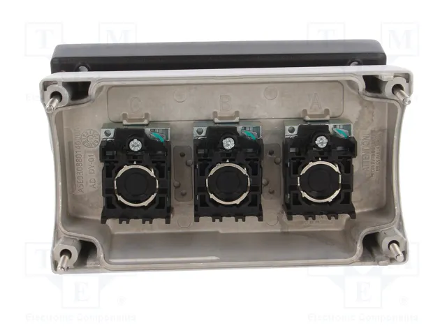 SIEMENS 3SU1.5 Casete de control de 3 botones, rojo/negro/negro