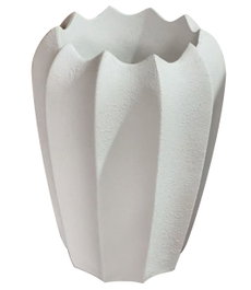 DKD Home Decor Macetero de Fibra de Vidrio Blanco 40x40x51 cm