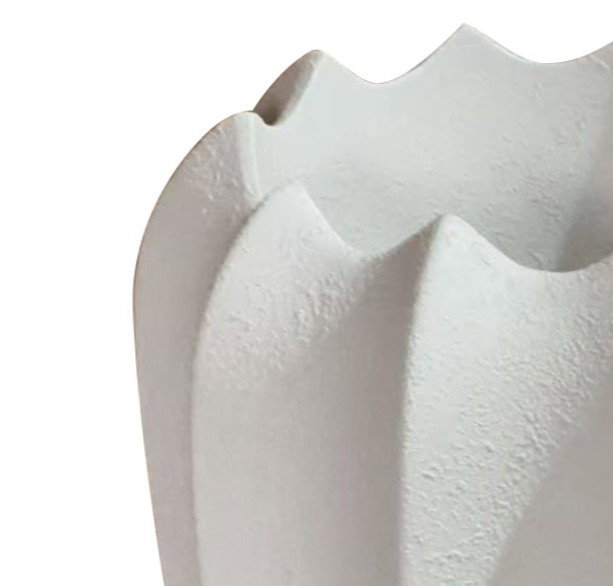 DKD Home Decor Macetero de Fibra de Vidrio Blanco 40x40x51 cm