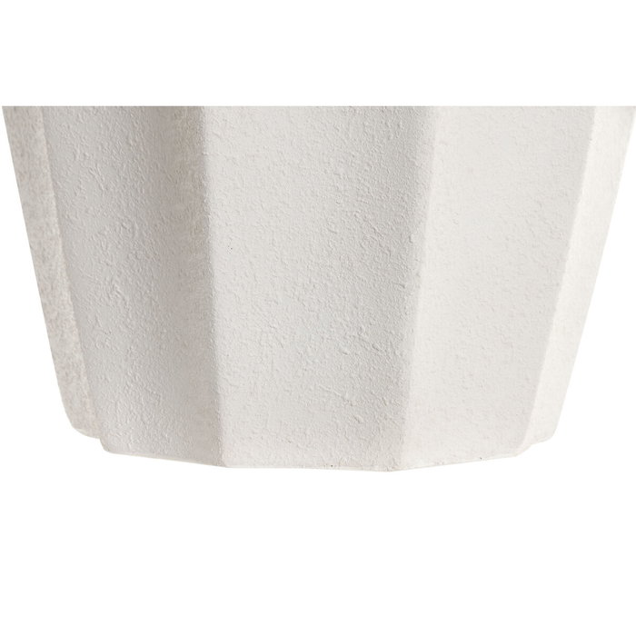 DKD Home Decor Macetero de Fibra de Vidrio Blanco 40x40x51 cm