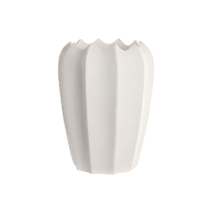 DKD Home Decor Macetero de Fibra de Vidrio Blanco 40x40x51 cm
