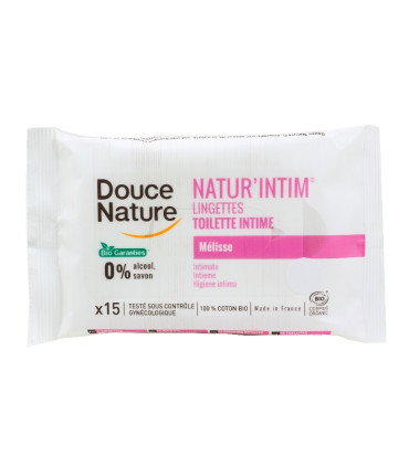 DOUCE NATURE Toallitas Íntimas Hipoalergénicas 15ud.