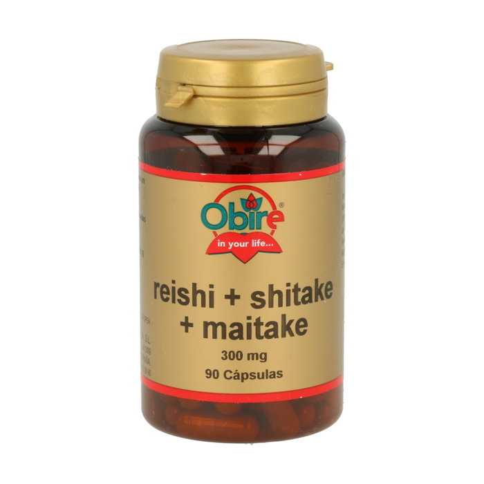 OBIRE Reishi + Shitake + Maitake 300 mg 90 cápsulas
