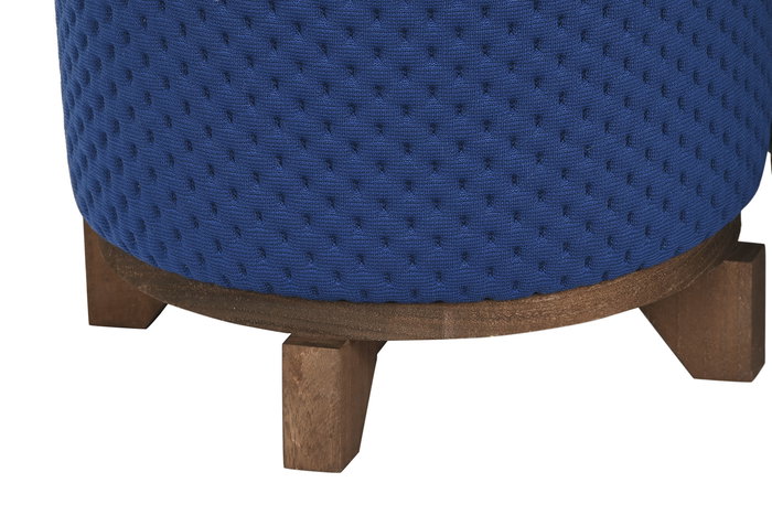 DKD Home Decor Reposapiés Atlantico Viridian (Verde Azulado) Azul Marino Poliéster Madera 30 x 30 x 30 cm (2 Unidades)