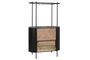 DKD Home Decor Botellero Negro Natural Metal y Abeto 90 x 36 x 150 cm