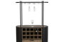 DKD Home Decor Botellero Negro Natural Metal y Abeto 90 x 36 x 150 cm