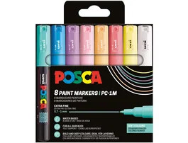 Posca Rotulador Pintura Punta Extrafina 0.7 mm 8 Colores Pastel