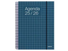 Agenda Escolar (2025-26) Additio Universal Espiral Tapa Pvc S/V 165X215 Con Goma