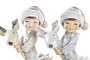 DKD Home Decor Figura de Resina Niños Surtido de 2 Unidades