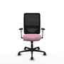 PIQUERAS Y CRESPO Silla de oficina Zulema Rosa y Negro con mecanismo Sincro