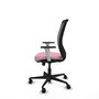 PIQUERAS Y CRESPO Silla de oficina Zulema Rosa y Negro con mecanismo Sincro