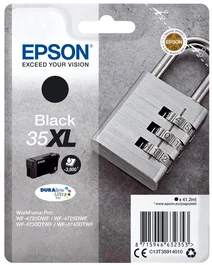 Epson Tinta Padlock Singlepack 35XL Negro DURABrite Ultra Ink Alto Rendimiento 41.2ml 2600 Páginas