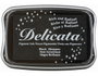 Tsukineko Almohadilla de Tinta DELICATA Negro Metálica Brillante 95x65mm