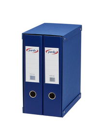 Modulo Archivadores Palanca Pardo Forrado Pvc 2 Uds.Fº 2 An.Mixtas 70Mm Azul