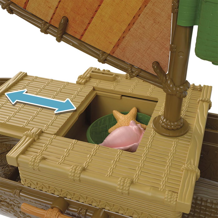 Mattel Disney Princess Canoa Flotante de Vaiana con Accesorios y Muñeca Jln22 - Para Niños +3 Años