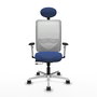 PIQUERAS Y CRESPO Silla de oficina Zulema Azul marino y Blanco